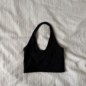 Brandy Melville Black Halter Crop Top